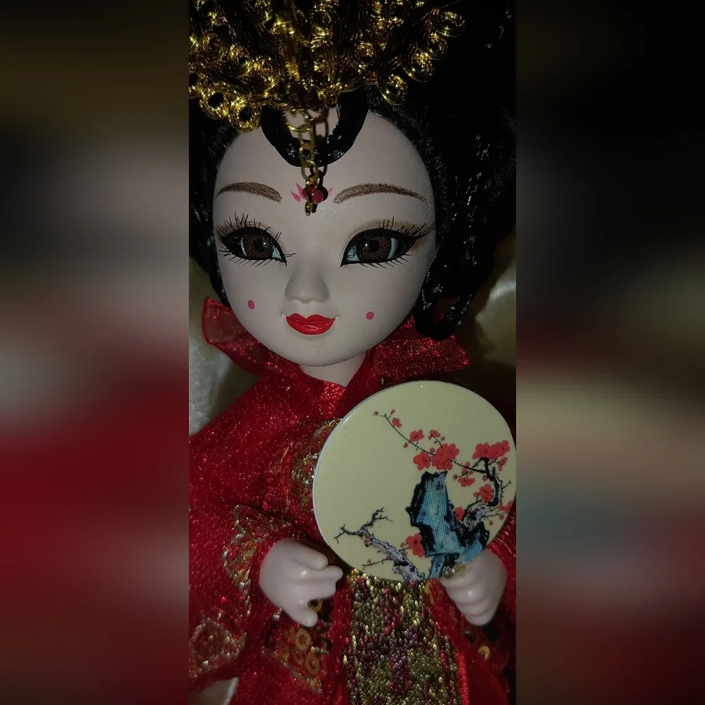 Peking Opera Character Porcelain Silk Doll Chinese Collectible, 7